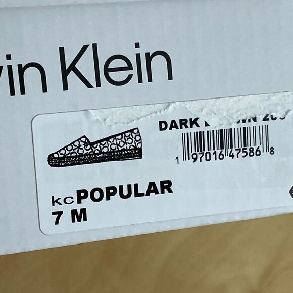 Calvin Klein Women's Popular Flat, Espresso Logo, 7 S046 - Picture 8 of 9